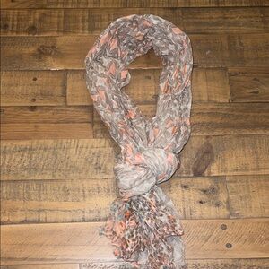 Elegant Tan and Orange Women's Scarf